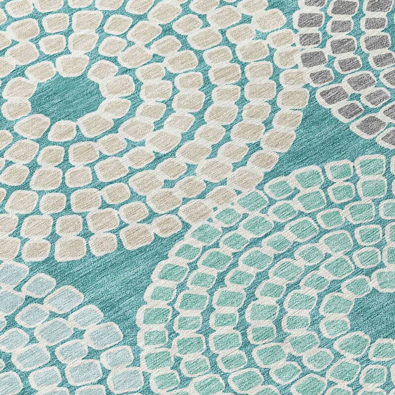 HomeRoots Geometric Transitional Rectangle Outdoor Rug