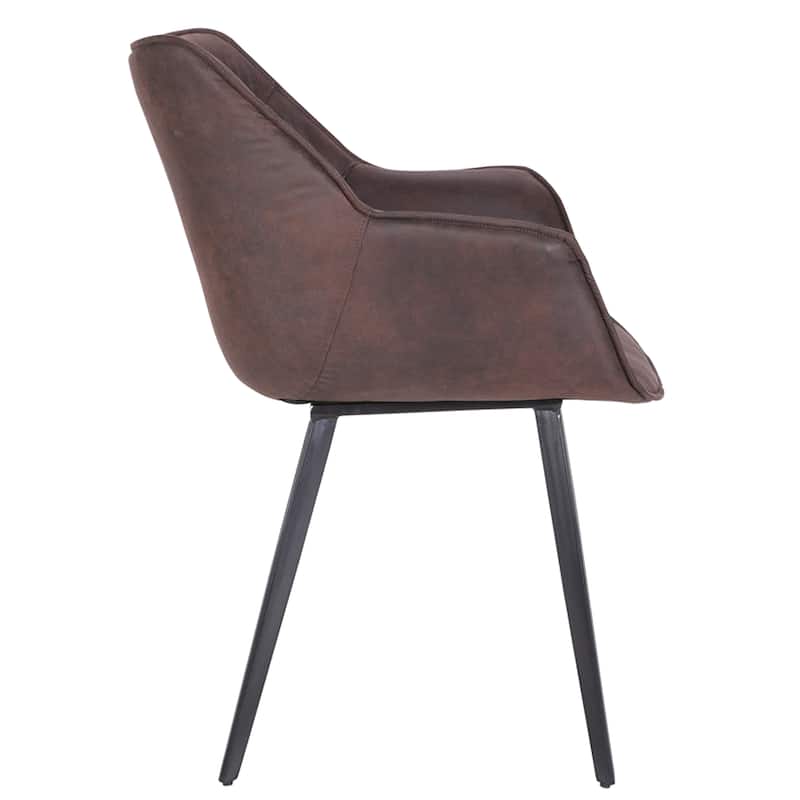 Porthos Home Modern Retro Microfiber Dining or Accent Chair