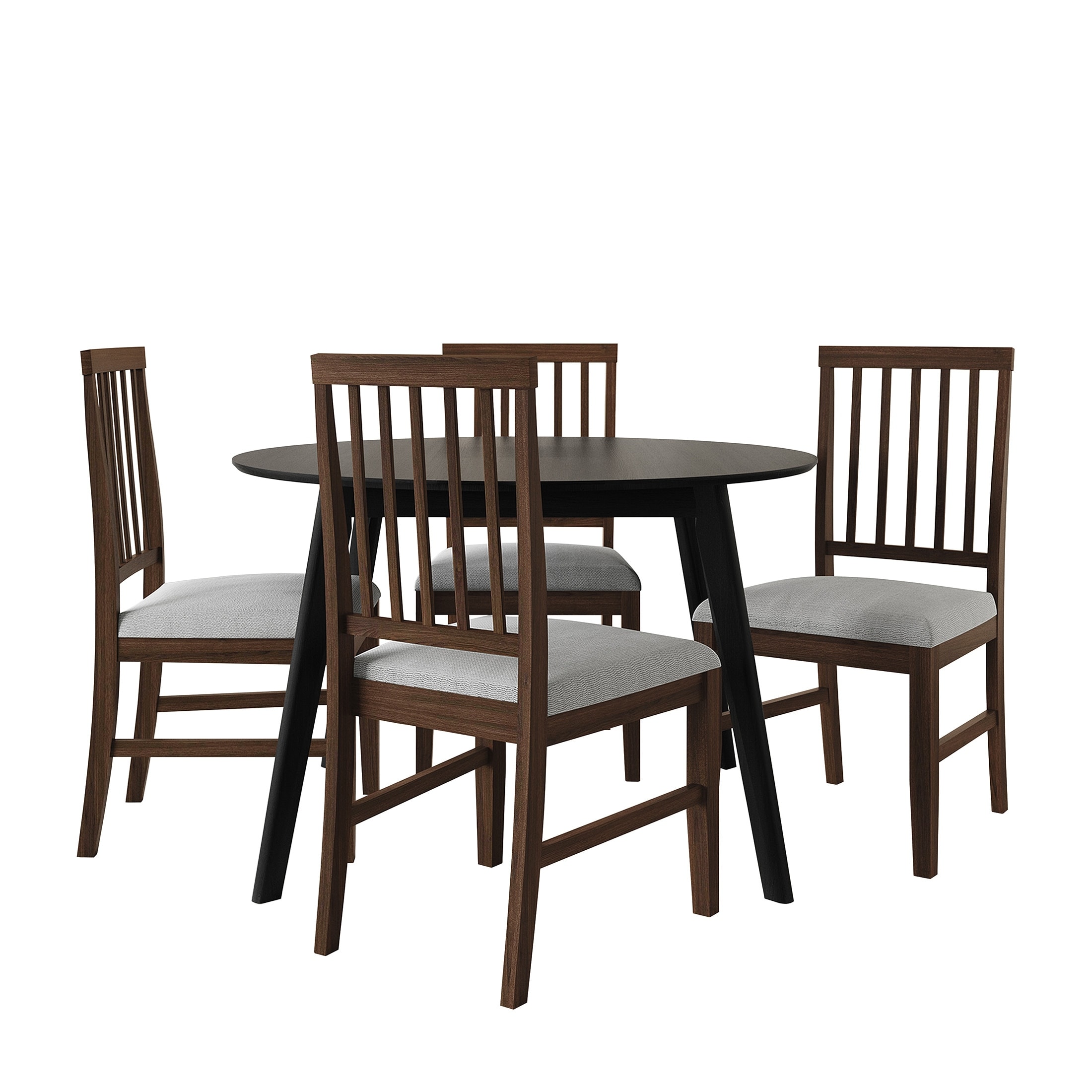 CraftPorch Classic 4 Pieces Dining Chairs with 42" Round Table