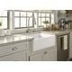preview thumbnail 1 of 12, Austen Crisp White Fireclay 24" Single Bowl Farmhouse Apron Front Undermount Kitchen Sink and Drain
