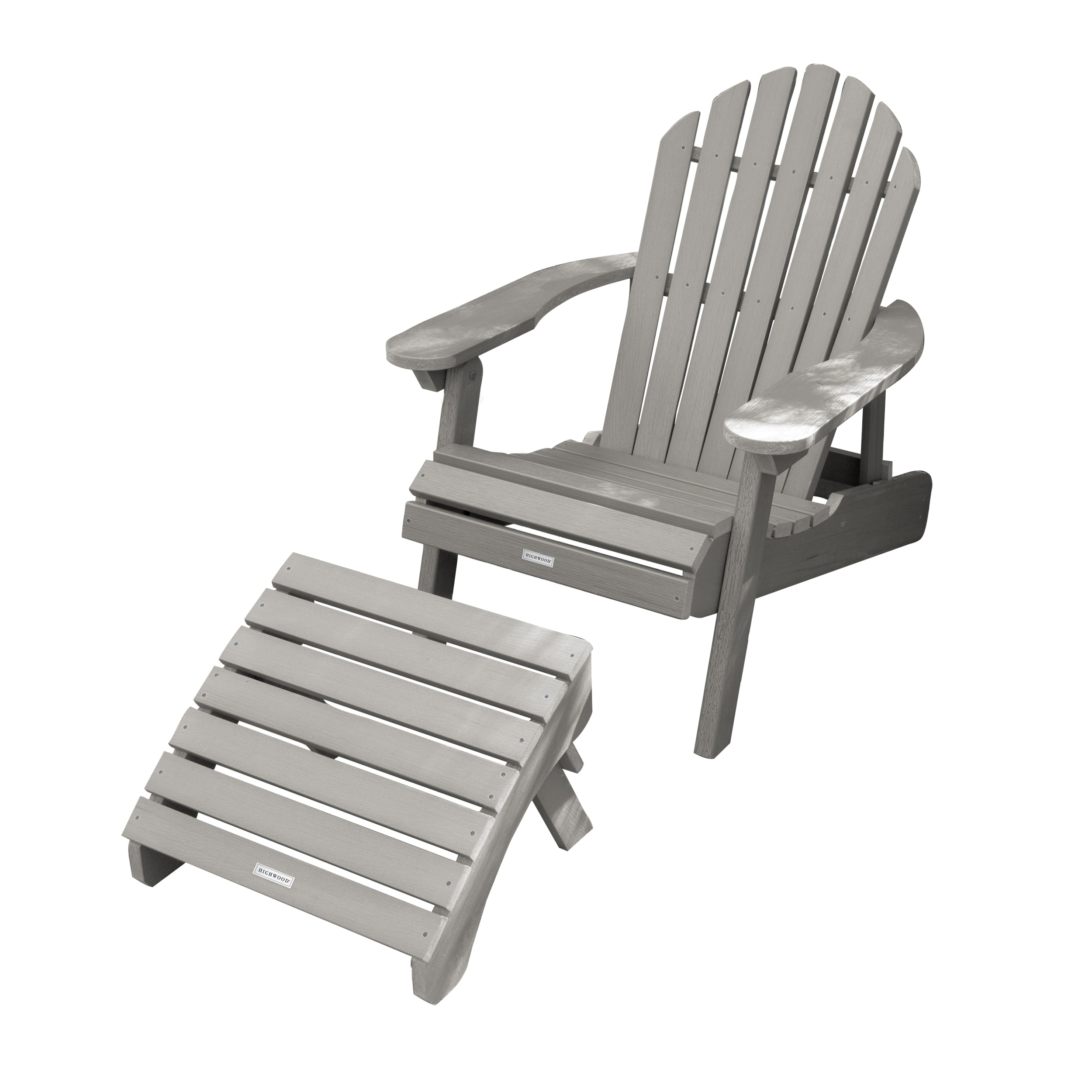 HIGHWOOD Folding Adirondack Chair and Folding Ottoman