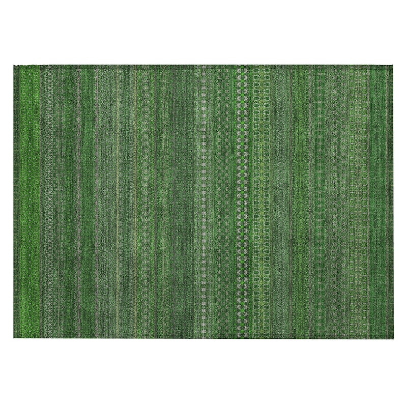 Alfisi Stripe Weather Resistant Timeless Fusion Outdoor Rug