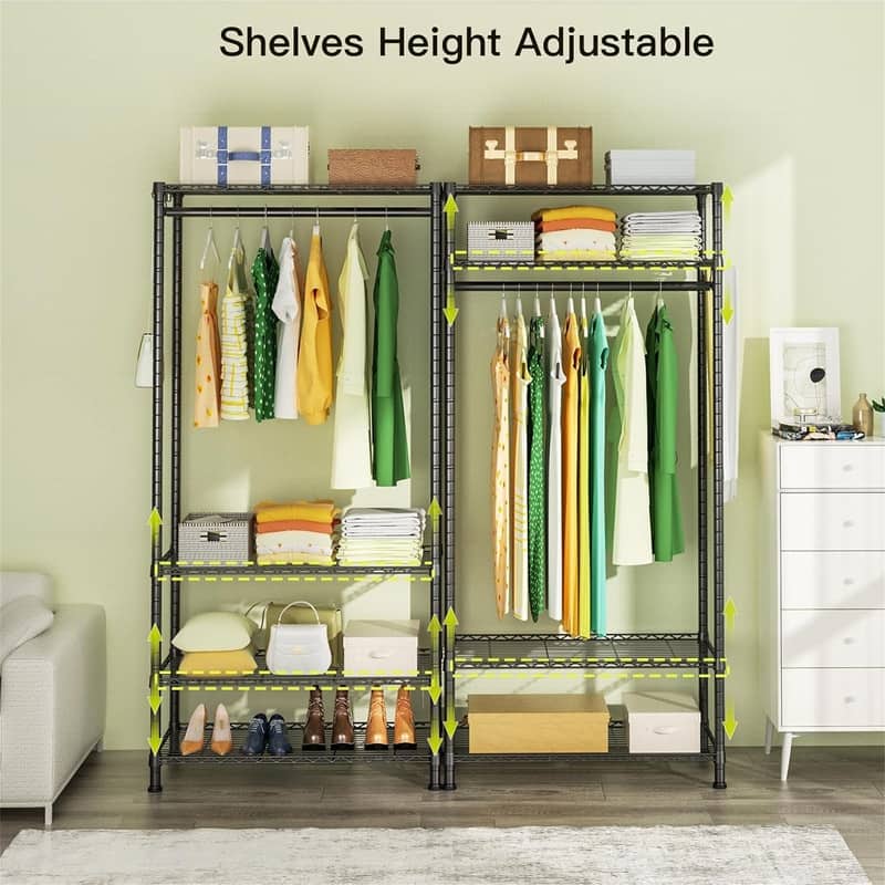 4 Tier Garment Rack - 25.6"L x 15.7"D x 73.2"H