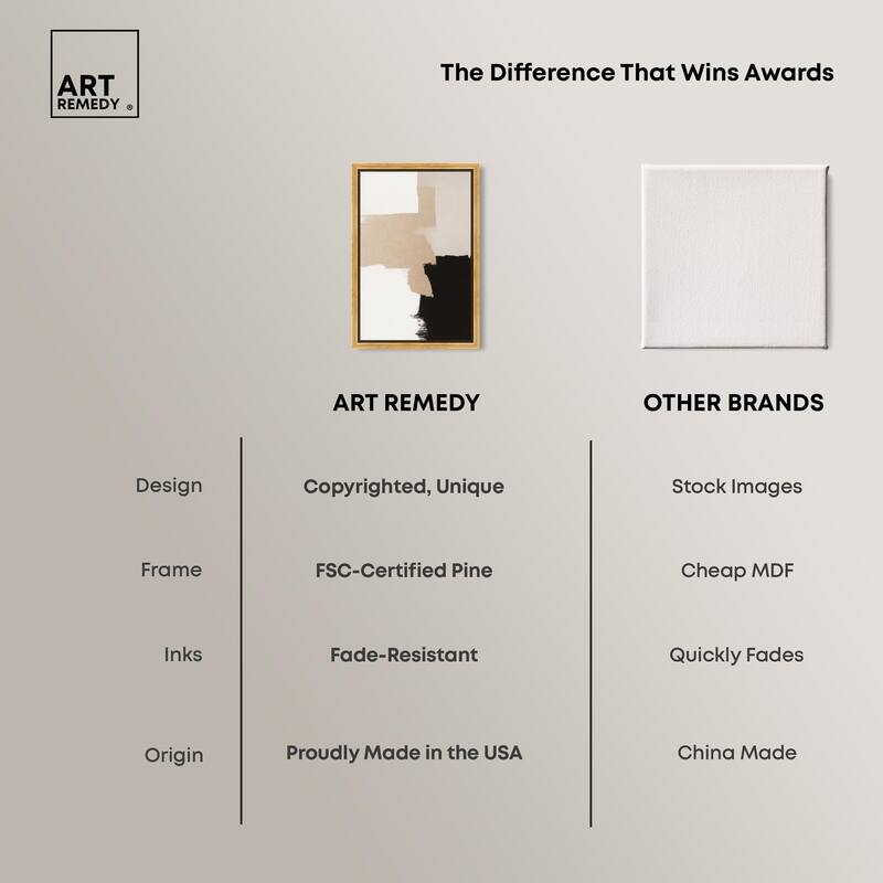 Beige and Black II Canvas by Art Remedy