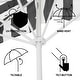 preview thumbnail 3 of 132, 9ft Half Market Umbrella, Scalloped, Crank, Tilt, UV, by JONATHAN Y
