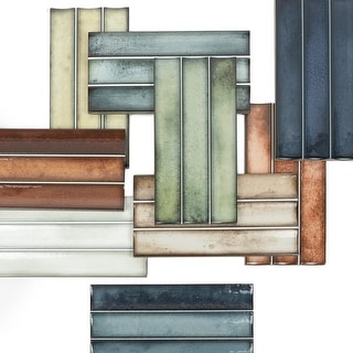 The Tile Life Sakura Fluted 4.5 x 9 Glossy Porcelain Wall Tile