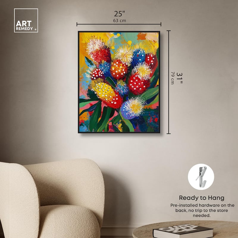 Vivid Flora II Canvas by Art Remedy