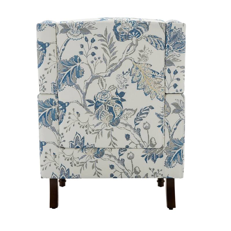 Patterned Upholstered Accent Chair for Living Room