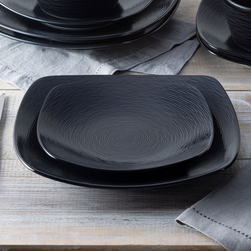 Noritake Colorscapes Swirl Set Of 4 Square Dinner Plates, 10-3/4"