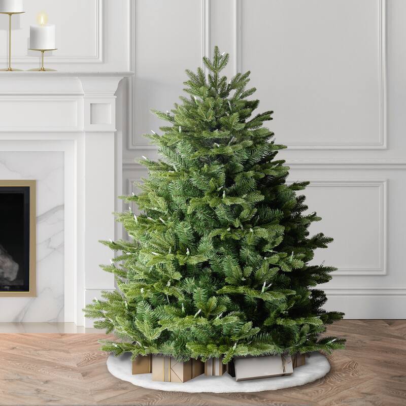 Puleo International 4.5' Pre-Lit Artificial Noble Fir Tree with 200 Dual-Color LED Lights