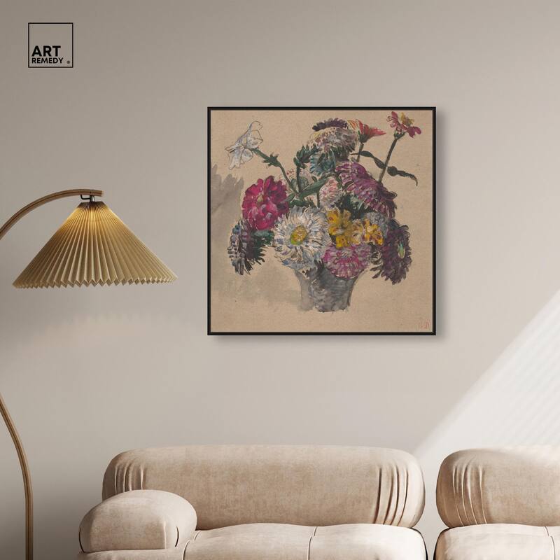 Basket of Flowers Canvas by Art Remedy