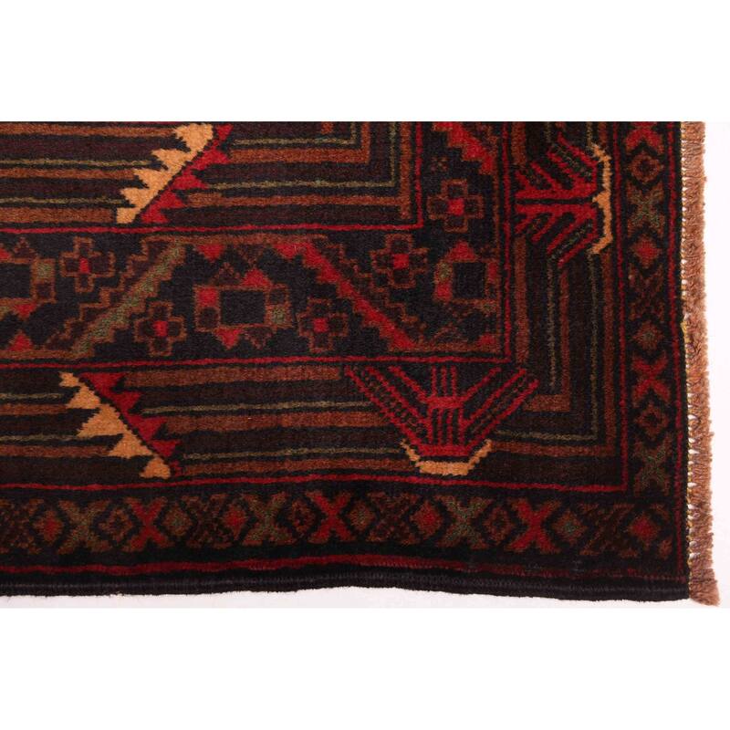 ECARPETGALLERY Hand-knotted Teimani Dark Brown Wool Rug - 3'7 x 6'3