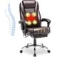 preview thumbnail 13 of 57, EROMMY Heated Massage Executive Office Chair, PU Leather with Retractable Footrest