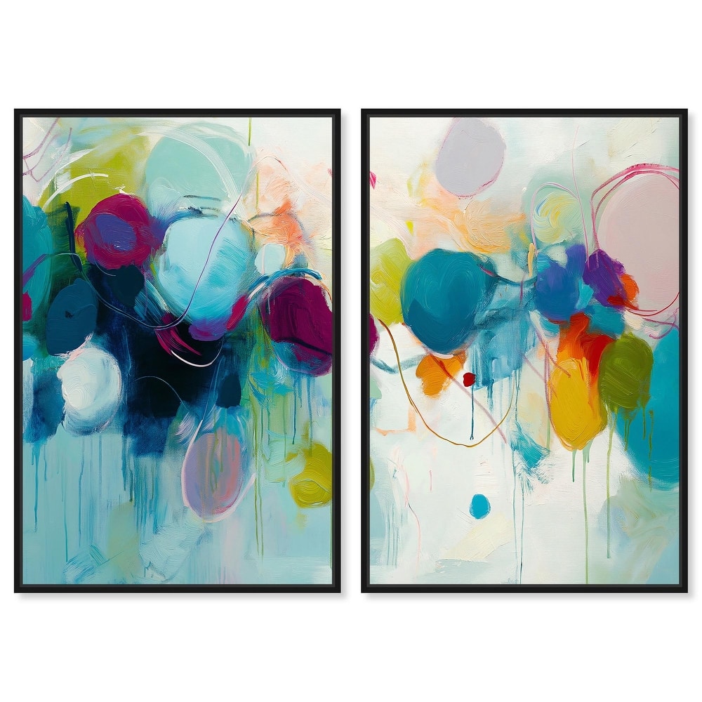 Expressive Flow I Canvas Set of 2 by Art Remedy