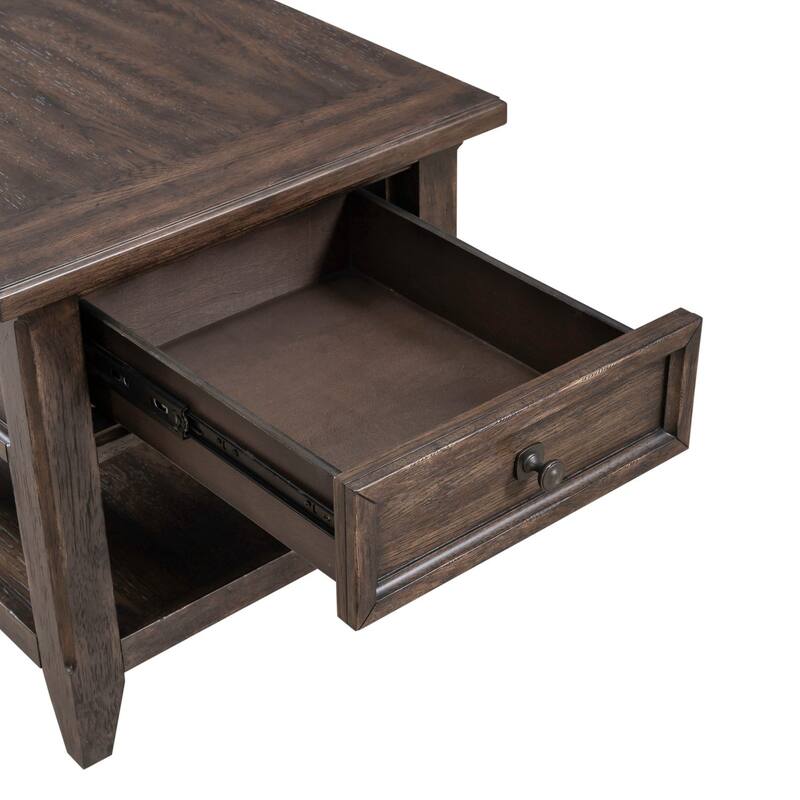 Paradise Valley Saddle Brown Rectangular End Table