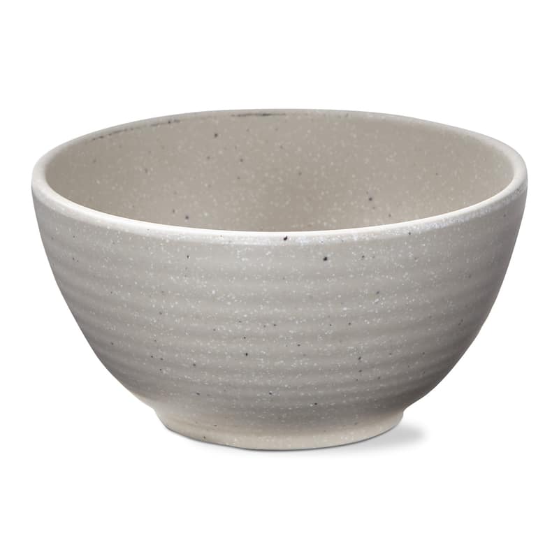22 oz. 6 in. Cream Brooklyn Melamine Plastic Dinnerware Bowl Dishwasher Safe Indoor Outdoor Round Beige Set 4