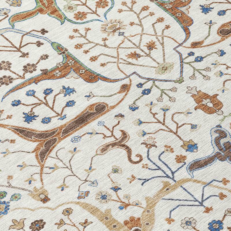 Machine Washable Indoor/ Outdoor Traditional Persian Chantille Rug