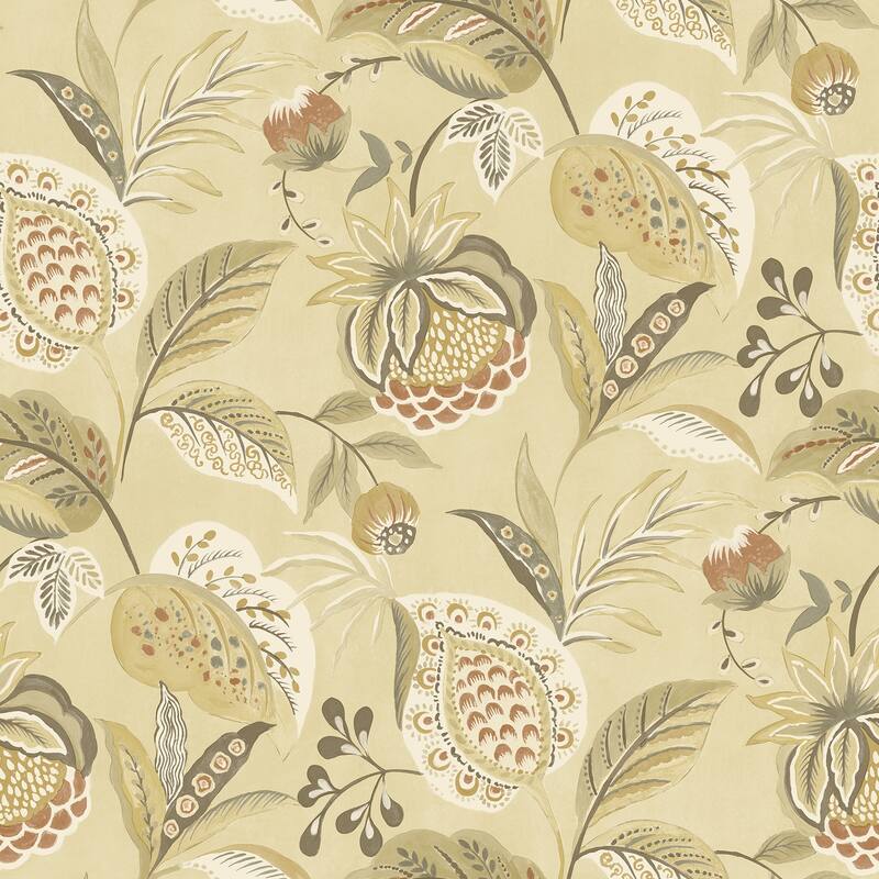 Chesapeake Bohemian Mustard Jacobean Wallpaper