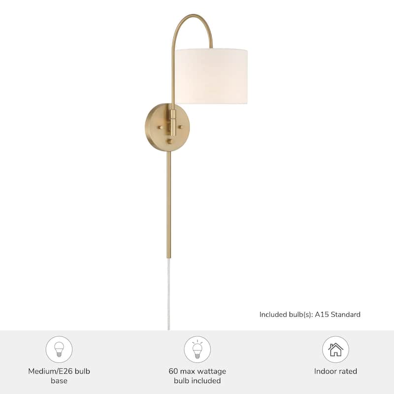Hunter Horizon 1-Light Wall Sconce - Bedroom, Bathroom, Hallway, Living Room - Transitional