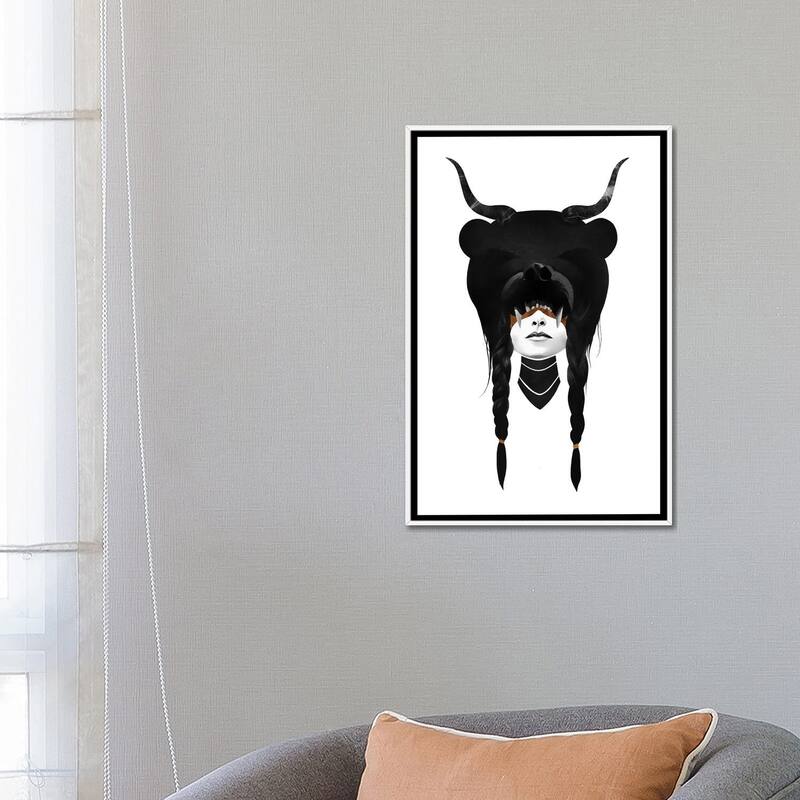 iCanvas "Bear Warrior" by Ruben Ireland Framed