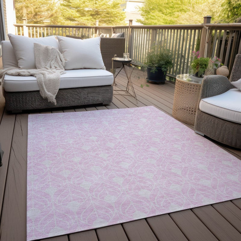Machine Washable Indoor/ Outdoor Chantille Contempoary Geo Rug