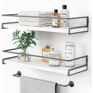Ivinta Towel Racks Industrial Floating Shelves Wall Shelf for Bathroom On Sale Bed Bath Beyond 35467453