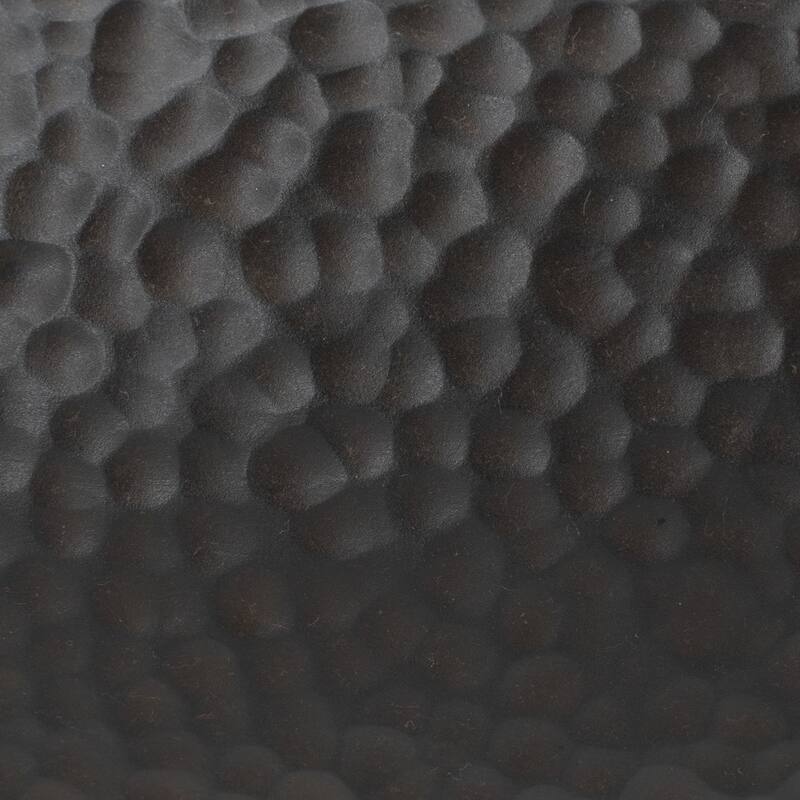 Carbon Loft Jiyuu 2-light ADA Large Hammered Iron Open Top and Bottom Wide Oval Wall Sconce - Hammered Iron