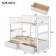 preview thumbnail 18 of 25, Twin over Twin Bunk Bed with Convertible Beds, Drawers, Sturdy Pine Wood Construction, Fence Guardrail, Easy Assembly, Grey