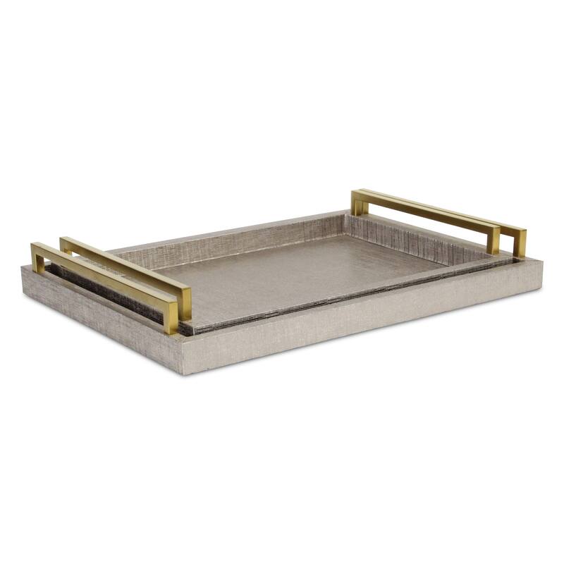 Lusan Black Vinyl Tray Set