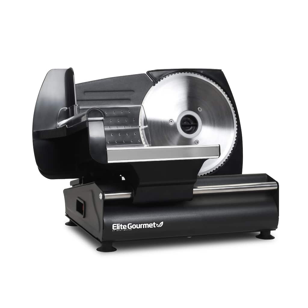 Electric Deli Food Meat Slicer, Removable Stainless Steel Blade 7.5in, Black - 16.90"