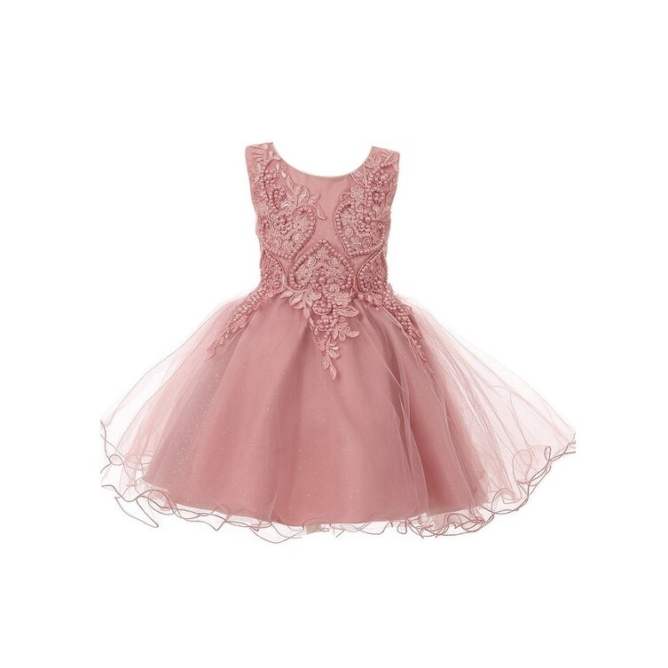 dusty rose dress flower girl