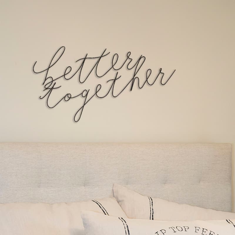 Better Together Wire Script Wall Words