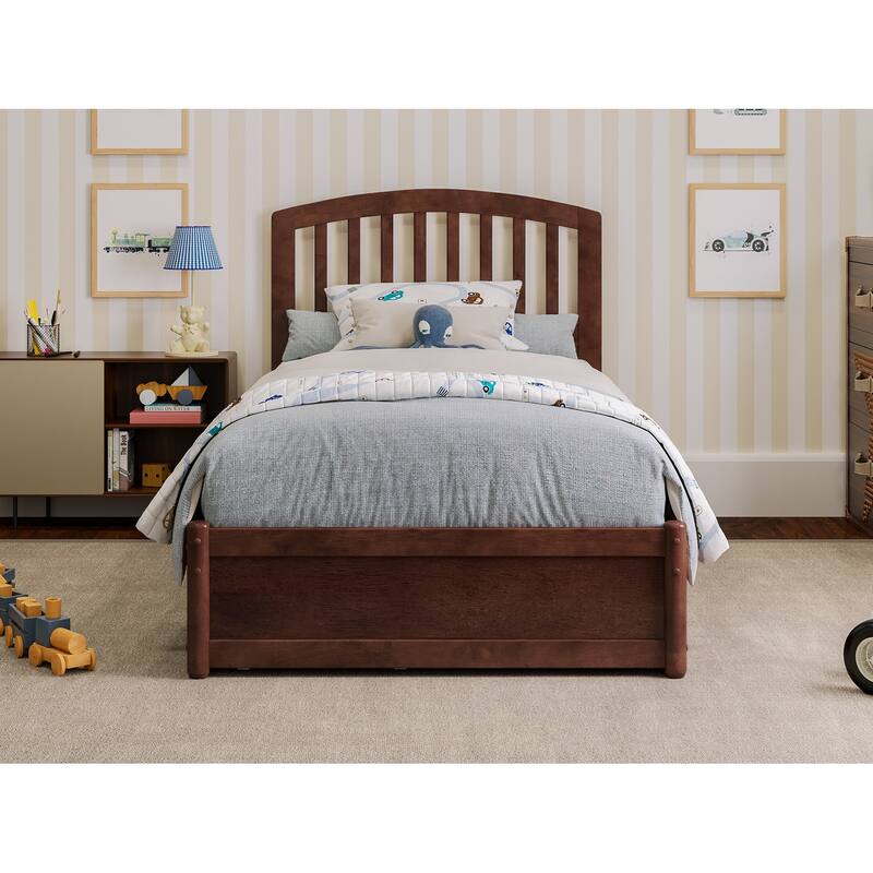 Lucia Platform Bed with Panel Footboard and Storage Drawers