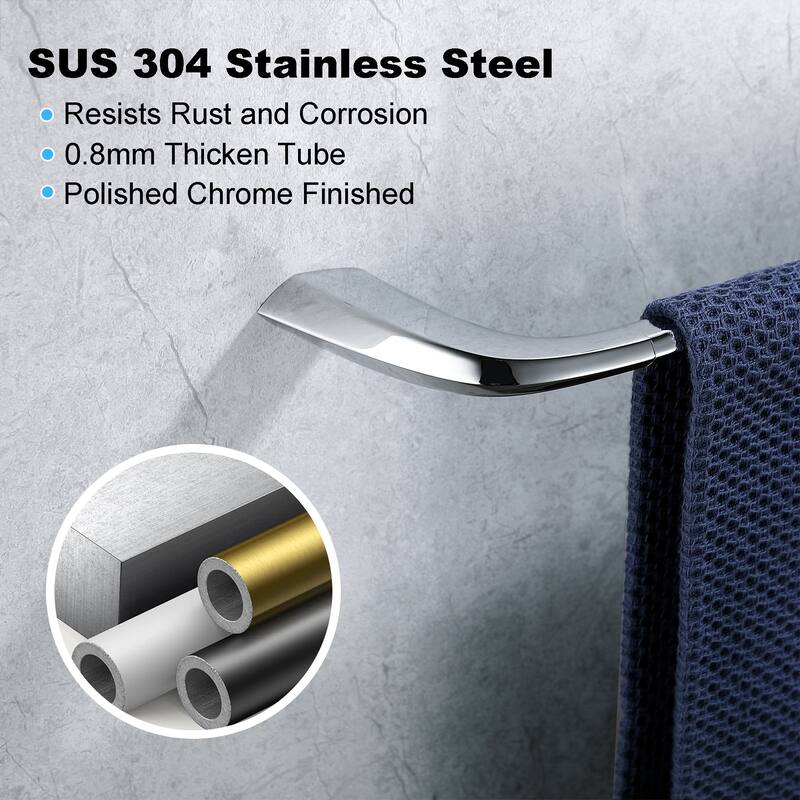24 in. Wall Mounted Towel Bar Spot Resist Towel Holder