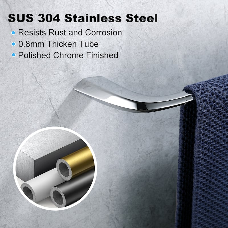 Bathroom 24 in. Wall Mounted Towel Bar Spot Resist Towel Holder