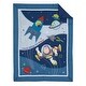 preview thumbnail 2 of 3, Disney Toy Story Outta This World Blue and Gray Buzz Lightyear 4pc Crib Bedding Set