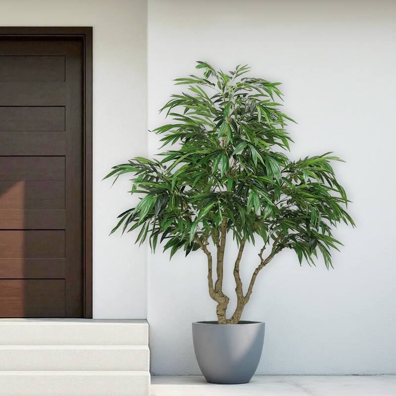 7FT Artificial willow Tree, Indoor Faux slik Greenery Plant for Home, Apartment, or Office Decoration, 1pc/set