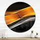 preview thumbnail 8 of 8, Designart 'Gold Pink Inward Waves' Oversized Modern Wall CLock 29 in. wide x 29 in. high