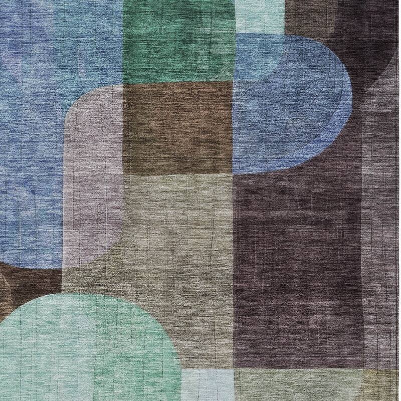 HomeRoots Abstract Transitional Rectangle Outdoor Rug