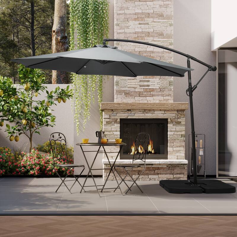 Weller 10-foot Offset Cantilever Hanging Patio Umbrella