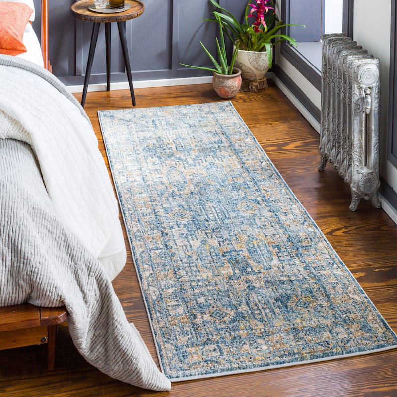 Artistic Weavers Rende Indoor/ Outdoor Persian Area Rug - 2'7" x 7'3" Runner - Med Grey