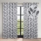preview thumbnail 28 of 124, Superior Leaves Machine Washable Room Darkening Grommet Blackout Curtains, Set of 2 70" x 84" - Silver/Black
