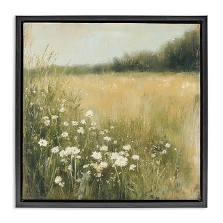 Stupell Daisy Dream Field Framed Floater Canvas Wall Art Design By ...