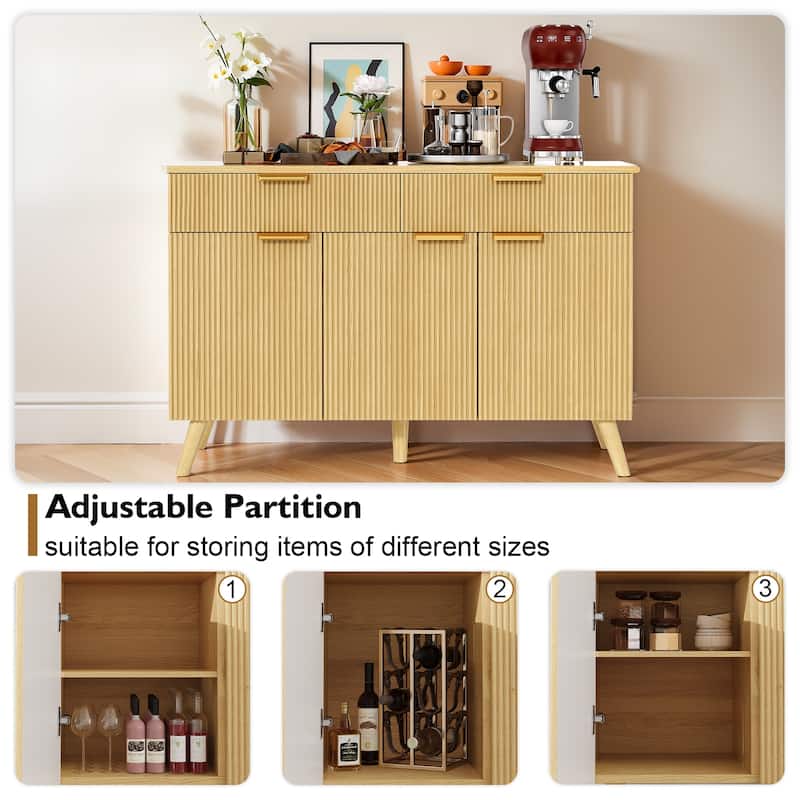 Pocassy 47-Inch Buffet Cabinet with Storage