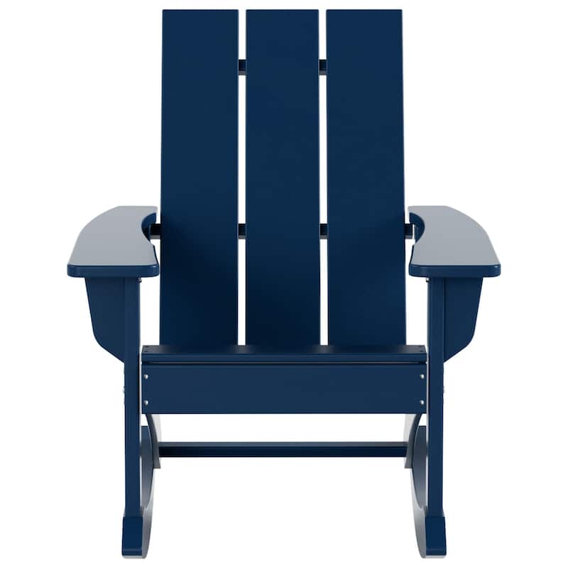 Shoreside Modern Eco-Friendly All Weather Poly Adirondack Rocking Chairs (Set of 2)