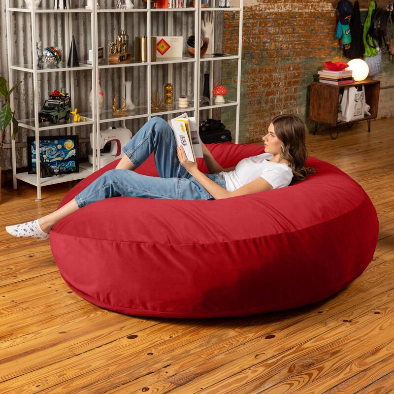 Jaxx Cocoon 6 Ft Giant Bean Bag Sofa and Lounger for Adults, Lush Velvet