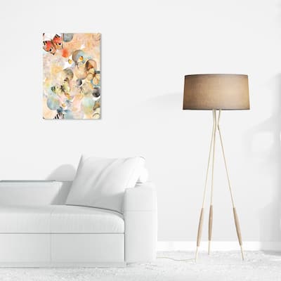 Wynwood Studio Canvas Animals Marius Butterflies White and Vanilla Modern & Contemporary Wall Art Canvas Print - White, Blue