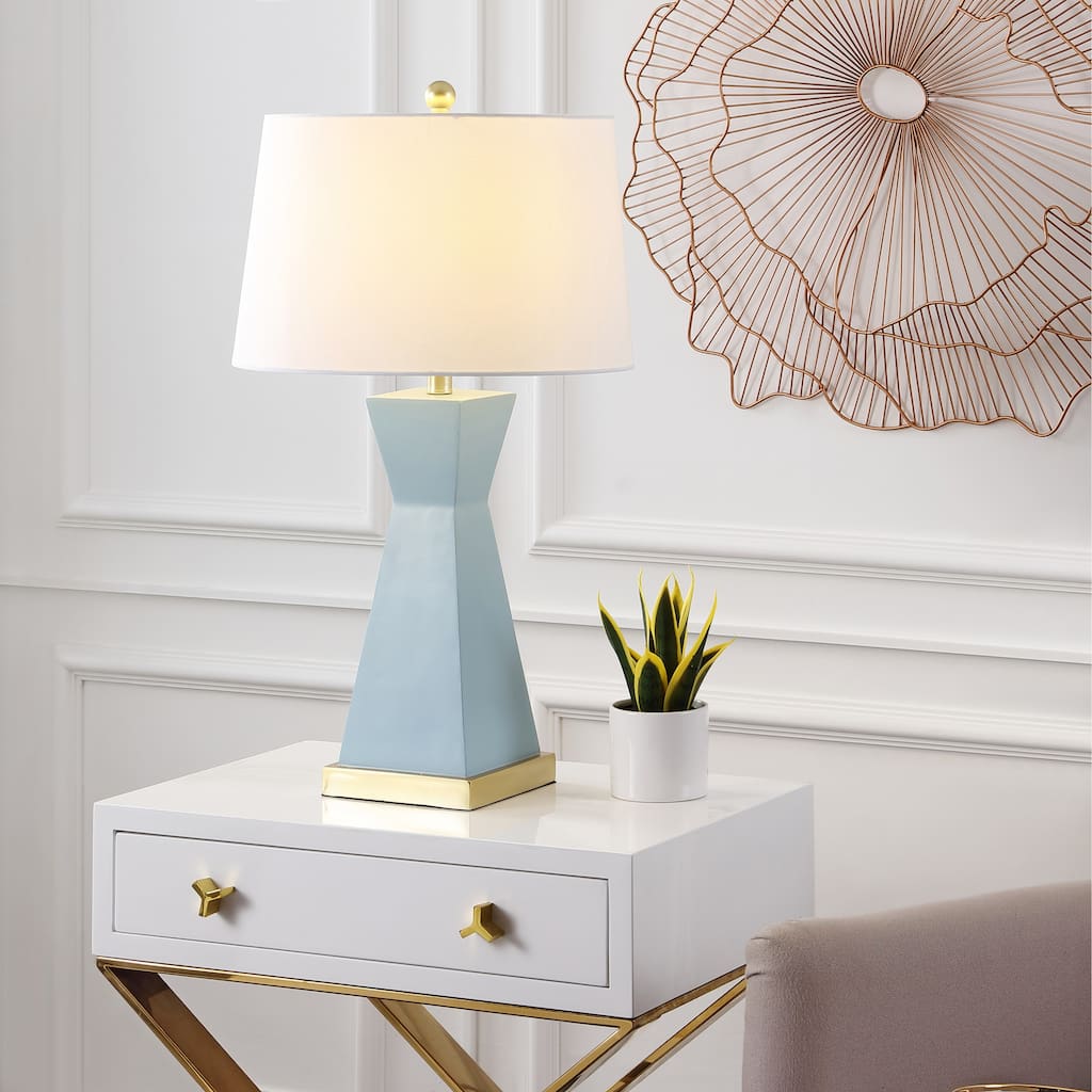 SAFAVIEH Lighting Potita 27" Table Lamp (Set of 2) - 16" W x 16" D x 27" H - 16"W x 16"D x 27"H
