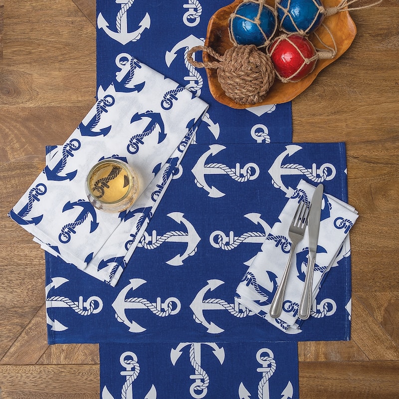 13" x 72" Beachy Anchor Table Runner