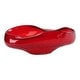 preview thumbnail 6 of 7, Decorative Glass Abstract Oval Bowl - 16", Red - 15.25"